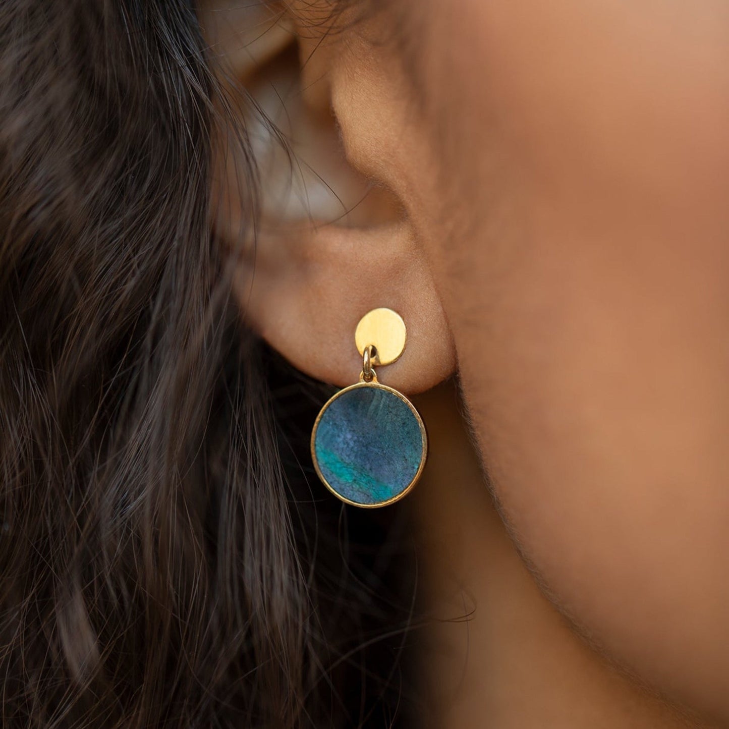 Haus of Dietrich Capri Mother of Pearl Earrings